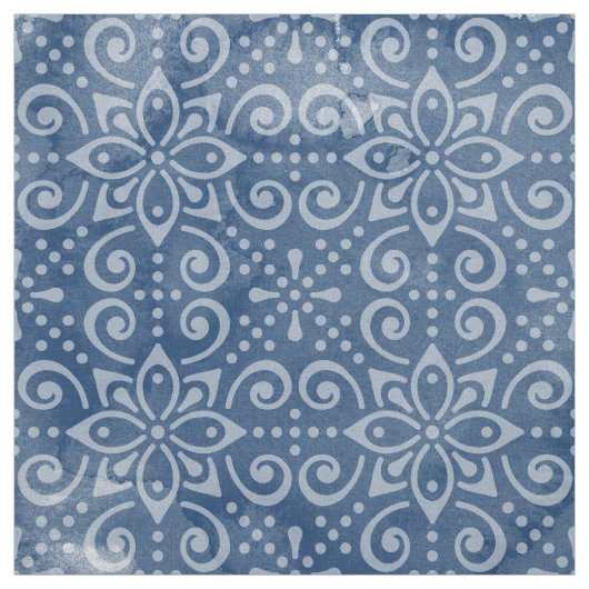 Navy Batik Fabric Stof (Swatch)