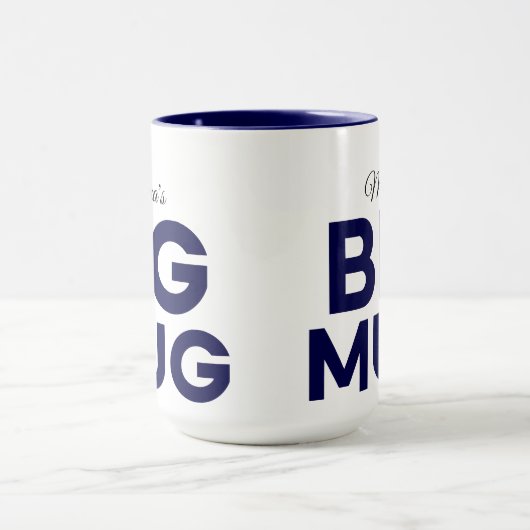 Navy Big Mug | Huge Mug | Script Custom Name (Centre)