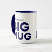 Navy Big Mug | Huge Mug | Script Custom Name (Devant gauche)