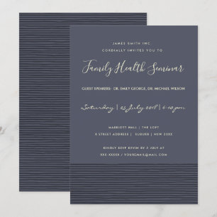 NAVY BLACK SKETCH STRIPE LINE TALK SEMINAR EVAL KAART