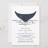 Navy & Blanc | Faire-Part de Mariage Nautilus Bale (Devant)