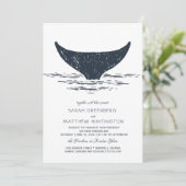 Navy & Blanc | Faire-Part de Mariage Nautilus Bale (Debout devant)