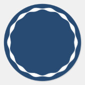 Navy Blank Circle Custom Spice Container Sticker (Devant)
