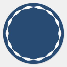 Navy Blank Circle Custom Spice Container Sticker