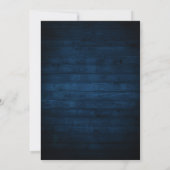 Navy Blauw Blush Bloemen String Light Save the Dat Save The Date (Achterkant)
