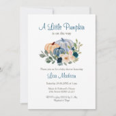 Navy blauw een kleine pompoen op weg naar Invitati Kaart (Voorkant)