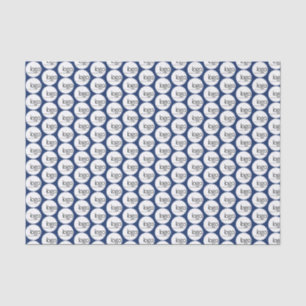 NAVY BLAUW EIGEN LOGO DIE PATROENBEDRIJVEN HERHAAL TISSUEPAPIER