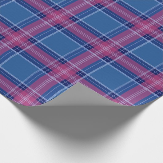 Navy blauw en roze gepleisterd inpakpapier (Hoek)