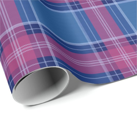 Navy blauw en roze gepleisterd inpakpapier (Rol Hoek)
