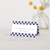 Navy Blauw en Wit Checkerboard (Voorkant)