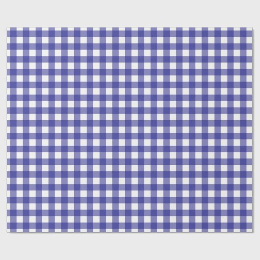 Navy blauw en wit geruite patroon inpakpapier (Vlak)
