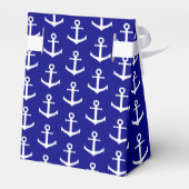 Navy Blauw en Wit Nautisch Dank u Bedankdoosjes (Achterkant)