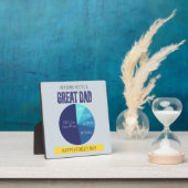 Navy blauw geel speelse taartgrafiek Vaderdag Fotoplaat (Insitu)