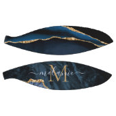 Navy Blauw Goud Custom Letter Naam Basketbal (Panelen)