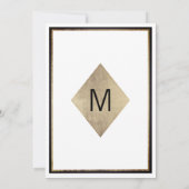 Navy blauw goud geometrisch chique Vrijgezellenfee Kaart (Achterkant)