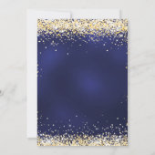 Navy blauw goud verjaardag kaart (Achterkant)