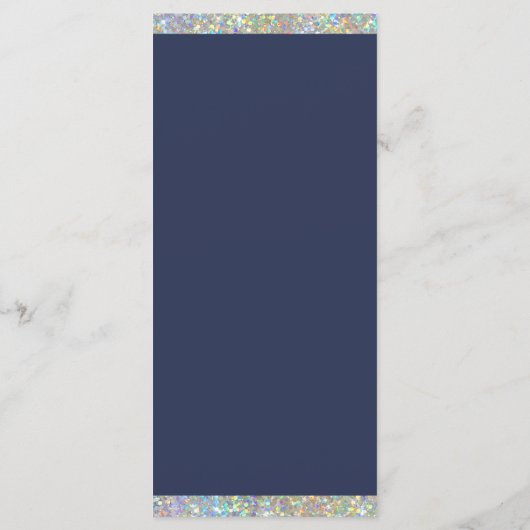 Navy blauw goud zilver holografische glitter programma (Achterkant)
