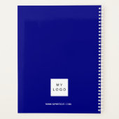 Navy blauw monogram initialen business 2026 planner (Achterkant)