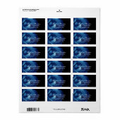 Navy blauw Roos bruiloft A003 Etiket (Full Sheet)