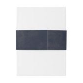 Navy blauw & Roos gouden folie rustieke bruiloft m Uitnodigingen Wikkel (Achterkant Voorbeeld)