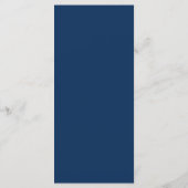 Navy Blauw Vet Retro Typografie Bruiloft Bar Menu (Achterkant)