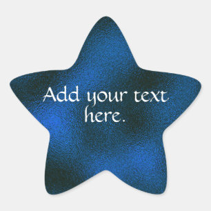 Navy Blauw Voeg Eigen Tekst Toe Ster Sticker