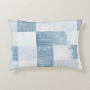 Navy Blauw Wit Denim Jean Stripes Accent Kussen