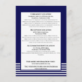 Navy Blauw & Wit Gestreept - Bijgevoegde kaart voo (Achterkant)
