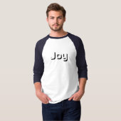 Navy blauw wit kleur t-shirt mannen en dames draag (Voorkant volledig)