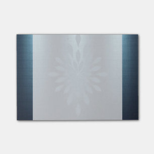 Navy blauw zilver metallic look floral verfraaid post-it® notes