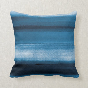 Navy Blauwe Aquarel Ombre Kuspillow Kussen