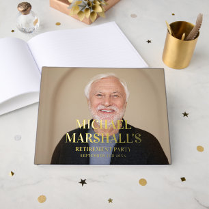 NAVY BLAUWE CHIC MONOGRAM PENSIOENFOTO GASTENBOEK