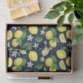 Navy Blauwe Citroen Bloem Tissuepapier (Geschenk)