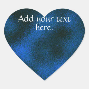 Navy Blauwe Hartsticker met Eigen Tekst Hart Sticker