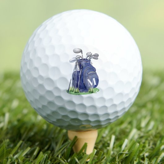 Navy Blauwe Initiële Monogram Golfballen