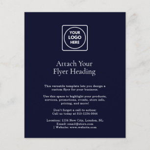 Navy Blauwe Logo Modern Ondernemingsmarketingont Flyer
