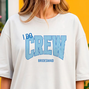 Navy + Blauwe Nep Glitters I DO CREW Bachelorette T-shirt