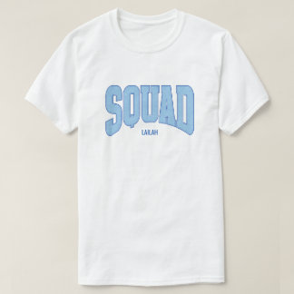 Navy + Blauwe Nep Glitters SQUAD Bachelorette T-shirt