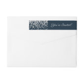 Navy Blauwe Zilveren Diamant Confetti (Achterkant)