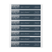 Navy Blauwe Zilveren Diamant Confetti (Vel)