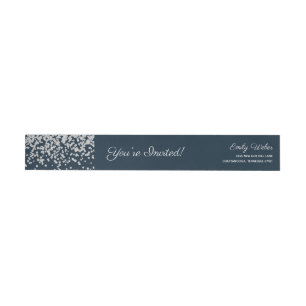 Navy Blauwe Zilveren Diamant Confetti