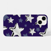 navy bleu phone case iPhone hoesje (Achterkant horizontaal)