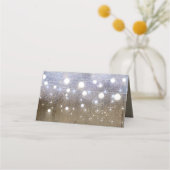 Navy Bloemen en String Lights Rustiek (Achterkant)