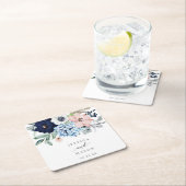 Navy Blooms Weddenschap Onderzetters (Insitu)