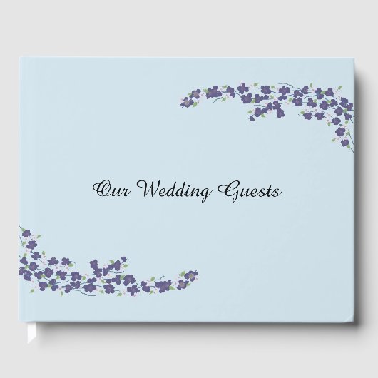 Navy Blossom Our Wedding Guests Gastenboek (Voorkant)
