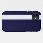 Navy Blu & White Team Jersey Stripe iPhone 5s Case (Achterkant (horizontaal))
