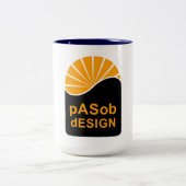 Navy Blue 15 oz Two-Tone Mok (Center)