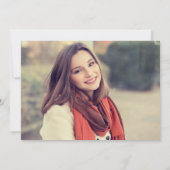 Navy Blue 4 Photo Afstuderen Kaart (Achterkant)