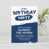 Navy Blue 93e anniversaire invitations Hommes Graf (Debout devant)
