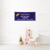 Navy Blue Aangepaste Namen Afstuderen Banner (Insitu)